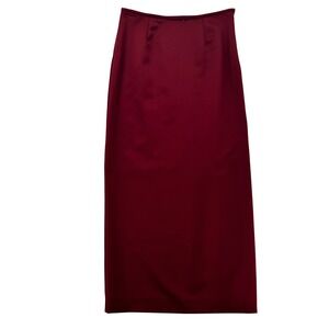 Vie by Victoria Royal Skirt Womens 6 Burgundy Red Long Maxi Formal Lined USA